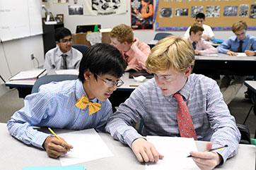 Two students studying. Link to gifts by will